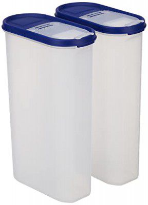 Amazon Brand - Solimo Modular Plastic Container and Dispenser, Set of 2 (3000 ml Each)