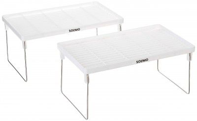 Amazon Brand - Solimo Multi-purpose Plastic Stackable Racks