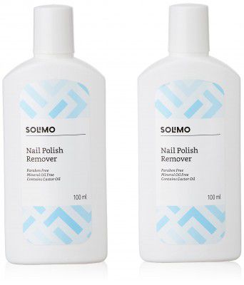 Amazon Brand – Solimo Nail Polish Remover, Pack of 2 (100 ml each)