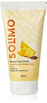 Amazon Brand - Solimo Pineapple Face Wash with Chia Seed, 150ml