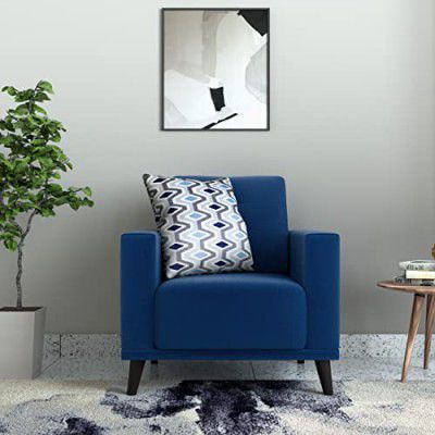 Amazon Brand - Solimo Selsey 1 Seater Sofa (Fabric, Royal Blue)