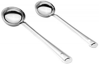 Amazon Brand - Solimo Stainless Steel Basting/Serving Ladle Set (2 pieces)