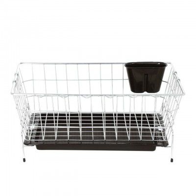 Amazon Brand - Solimo Stainless Steel Dish Drainer SS Bartan  Plate Drying Rack Stand