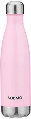 Amazon Brand - Solimo Stainless Steel Insulated 24 Hours Hot or Cold Bottle Flask, 500 ml, Pink