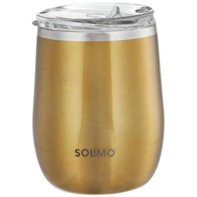 Amazon Brand - Solimo Stainless Steel Tumbler | 300ml (Golden Finish)