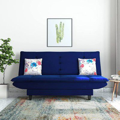 Amazon Brand - Solimo Tarnavo 3 Seater Sofa cum Bed (Blue)