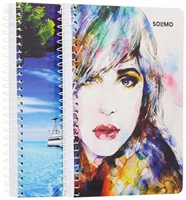 Amazon Brand - Solimo Three Subject Spiral Notebook, A5 Size, 240 Pages