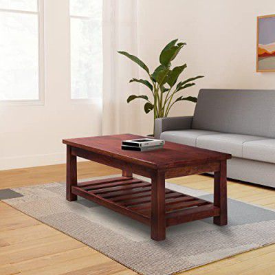 Amazon Brand - Solimo Tiernan Durable Coffee Table (Acacia Wood with Honey Finish)