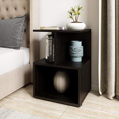 Amazon Brand - Solimo Uno Engineered Wood Wenge Finish Contemporary Bedside Table (Brown)