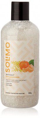 Amazon Brand – Solimo Uplifting Mimosa Mandarin Bath Crystals 100% Paraben Free 300g
