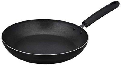 Amazon Brand - Solimo Virgin Aluminium Non-Stick Frypan with Non-Stick Coating | Non Induction | Black -24 cm & 2mm Thickness