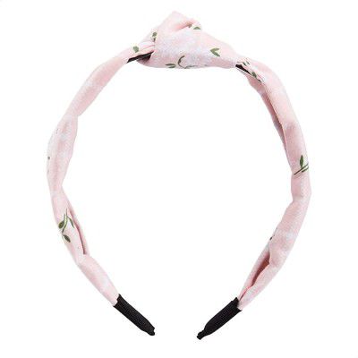 Amazon Brand - Solimo Womens Hair Band, Pink Pattern