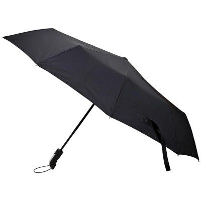 Amazon Brand - Symactive 3 Fold Umbrella for Rain UV Coated with Automatic Open and Close Feature Big Size Wind-Resistant (Black)