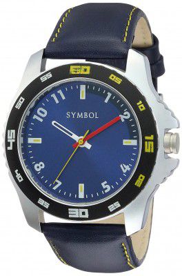 Amazon Brand - Symbol Analog Men's Watch (Dial Colored Strap)