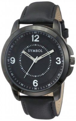 Amazon Brand - Symbol Men Leather Spring-Summer'21 Analog Black Dial Watch-Az-Sym-Ss21B-23C, Band Color-Black