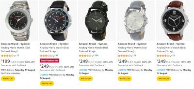 Amazon Brand - Symbol Watches up to 90% off