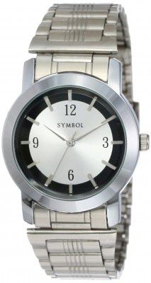 Amazon Brand - Symbol Women Stainless Steel Spring-Summer'21 Analog Black Dial Watch-Az-Syw-Ss21A-08B, Band Color-Silver