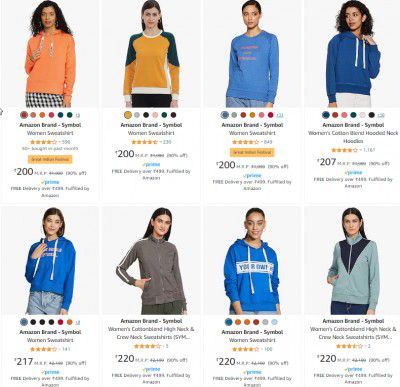 Symbol Women Sweatshirt Upto 90% off | Starts ₹200