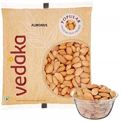 Amazon Brand - Vedaka 100% Natural California Almonds | 500g | Premium Badam | High in Fiber | Hygienically Packed | Grade - Independence