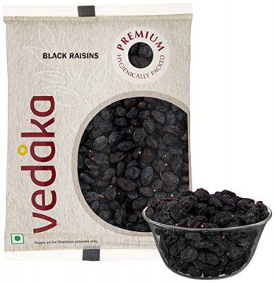 Amazon Brand - Vedaka Premium Black Raisins | Kali Kishmish | 200g