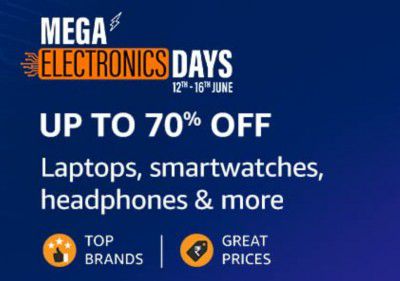 Amazon Mega Electronics Days Sale: Up to 70% Off on Electronics Products