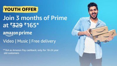 Amazon Prime 3 Months Membership @ ₹165