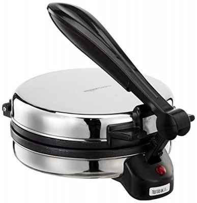 AmazonBasics 900W Non Stick Electric Roti Maker| Stainless Steel Body | Auto Cut Off | Dual Side Heating