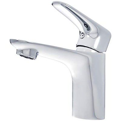 AmazonBasics Brass Standard Basin Tap Mixer - Polished Chrome Finish