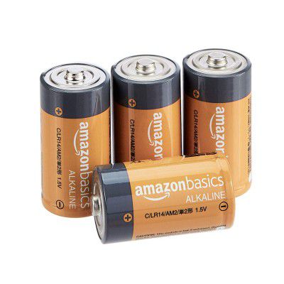 AmazonBasics C Cell Everyday Alkaline Batteries (4-Pack)