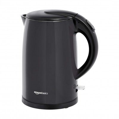 Amazon Basics Double-Walled Stainless Steel Electric Kettle - 1.7 Litre (2200 Watt)