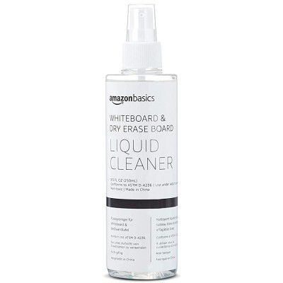 AmazonBasics Dry Erase Liquid Cleaner for Whiteboards - 250 ml 1-Pack