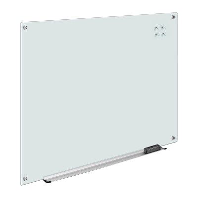 AmazonBasics Glass Dry-Erase Board - White, Magnetic, 4 Feet x 3 Feet