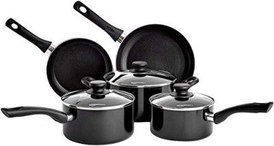 AmazonBasics Non-Stick 5-Piece Cookware Set (Induction and Gas Compatible)