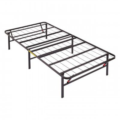 AmazonBasics Platform Foldable Steel Bed Frame, Black, Single