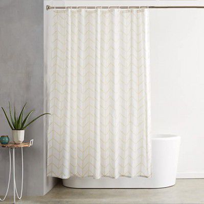 AmazonBasics Shower Curtain with Hooks - 72 x 72 inches