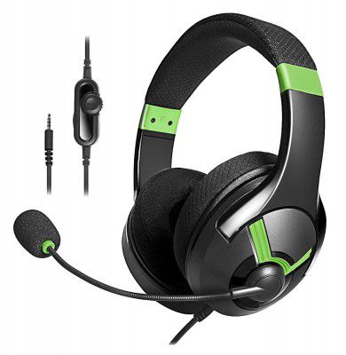 AmazonBasics Wired Over-Ear Gaming Headset with mic - Green