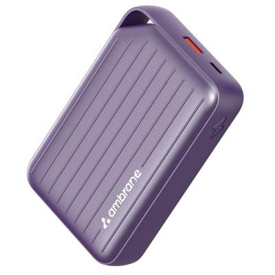 Ambrane 20000mAh Compact Powerbank,(Line 20, Purple)