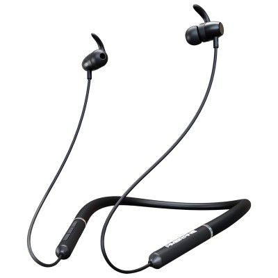 ambrane Bass Band Pro Neckband (IPX5 Water Resistant, Fast Charging, Black)