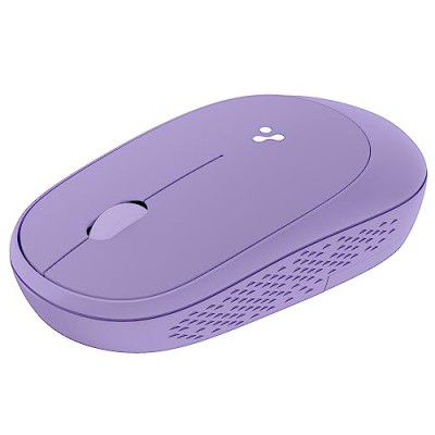 Ambrane SliQ Wireless Optical Mouse with 2.4GHz, USB Nano Dongle, 3 Keys with Silent Clicks, 1200 DPI, Comfortable Grip (Orchid Purple)