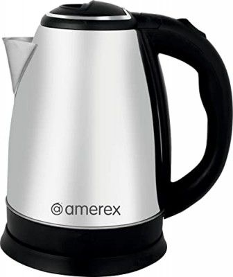 Amerex 1.8L Electric Kettle With Auto Shutoff & Power Indicator For Boiling Water, Making Tea & Coffee, Instant Noodles | Stainless Steel Body (1000 Watt)