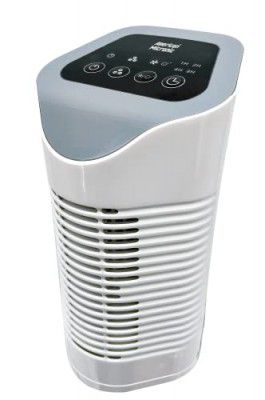 AMERICAN MICRONIC Instruments Imported Air Purifier with HEPA Filter Activated Carbon Filter and Ionizer for Room Size Upto 150 Sq Feet (Ivory & Grey) -AMI-AP1-22Dx