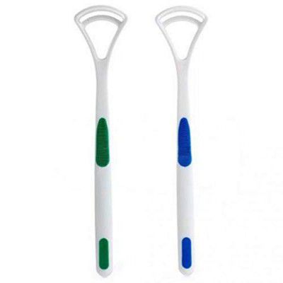 Amigozz Oral Tongue Cleaner Brush Scraper - 2 Pcs