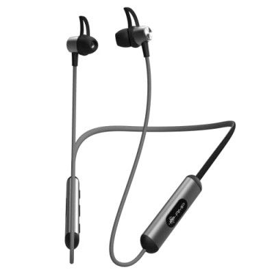 Amkette AMP Urban X9 Neckband Earphones with 20+ Hrs Playback, Type-C Fast Charging, Powerful Bass, Vibration Call Alerts with Mic & Lightweight Design (Grey)