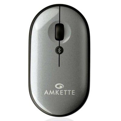 Amkette Hush Pro Byte Bluetooth Mouse | Advance BT 5.3 Dual Wireless with 2.4 GHz Wireless Connectivity | for PC, Phone & Tablets | Adjustable DPI Up to 1600 | Silent Clicks | Power Saving Features |