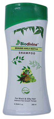 Amla Shampoo, Biodivine Shampoo, Brahmi amla shampoo, Amla reetha shampoo, Shampoo for black & silky hair, Vitamin-E Shampoo