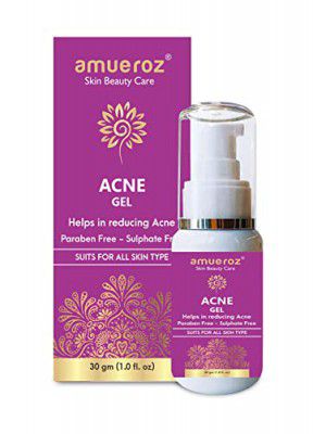 Amueroz Acne Removal Face Gel with Niacinamide for Acne Prone Skin and Acne Scars/Marks | Anti Acne Gel for Dark Spots and Skin Moisturizing | Tea Tree - 30 gm