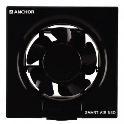 anchor by panasonic Smart Air Neo 200mm Exhaust Fan for Kitchen | Exhaust Fan for Bathroom (2 Yrs Warranty) (Black, 13048BK)