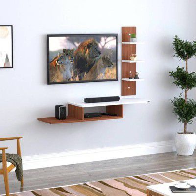 ANIKAA Thomas Engineered Wood TV Entertainment Unit  (Finish Color - Walnut/White, DIY(Do-It-Yourself))