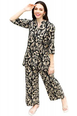 ANNI DESIGNER Cotton Blend Women Loungewear Co-Ord Set