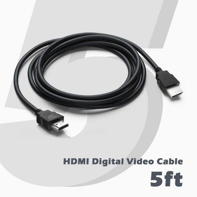 Ant Esports AEH0105 High-Definition HDMI to HDMI Cable 1.5 meters / 5 FT (4K 60Hz) Compatible with Windows, Apple, Linux, Android – Black